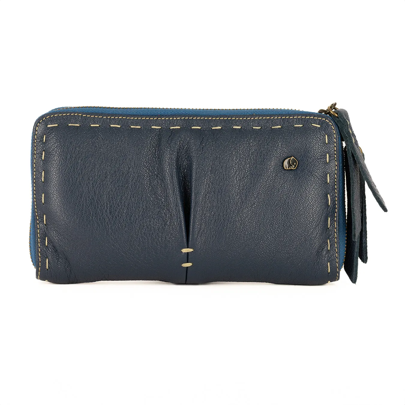Olwethu : Ladies Leather Clutch Purse in Denim Cayak