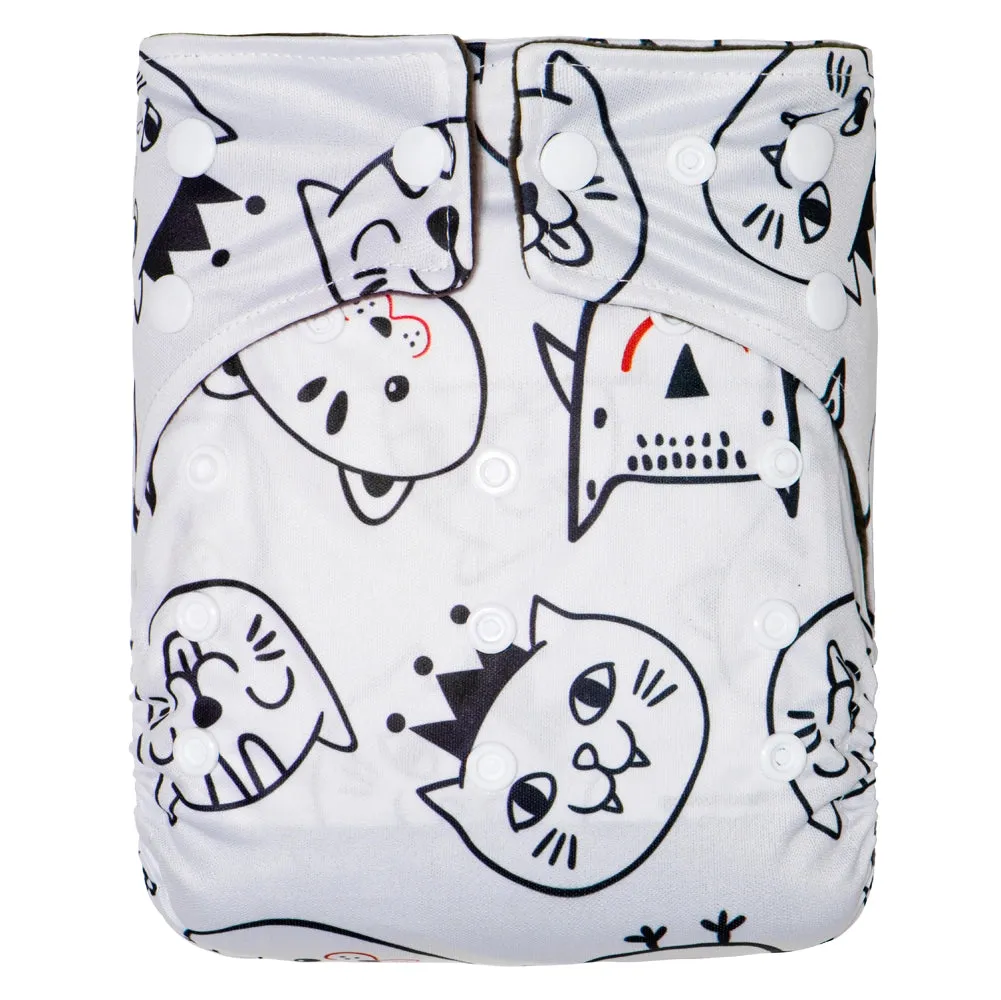 One Size Bamboo Charcoal Cloth Diaper
