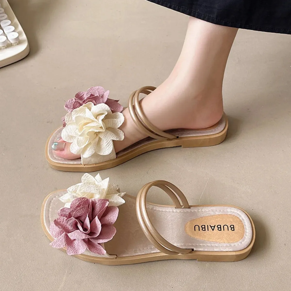 Open Toe Flats Sandals