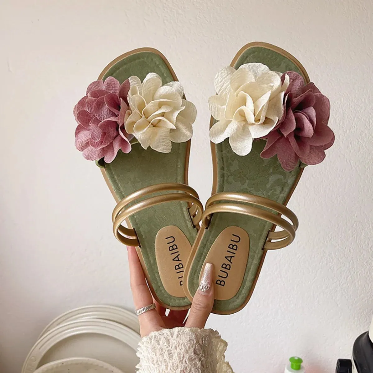 Open Toe Flats Sandals