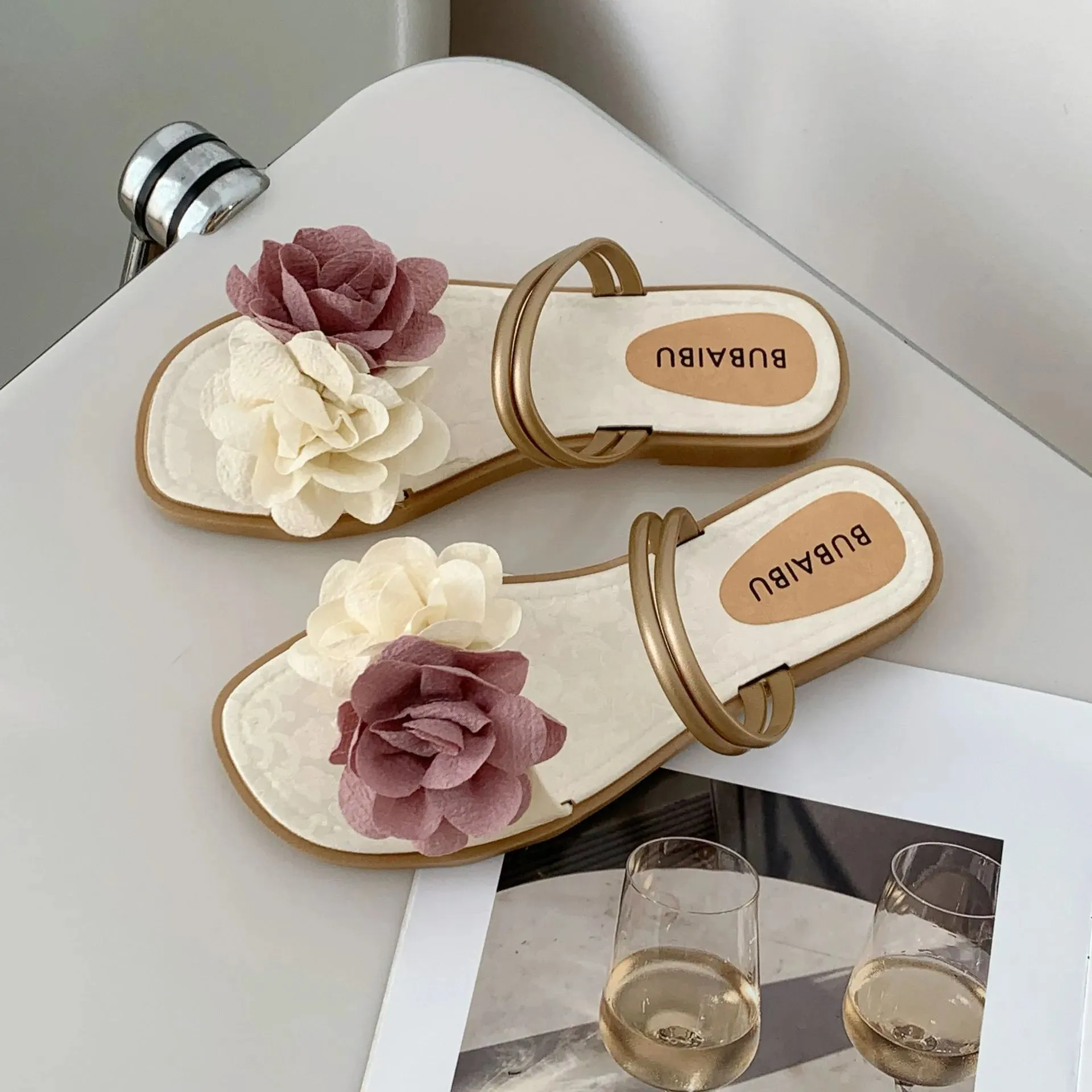 Open Toe Flats Sandals