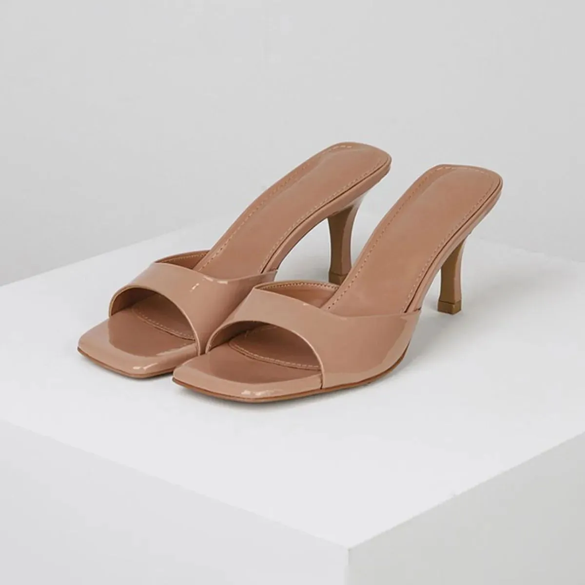 Open Toe Kitten Heels Sandals