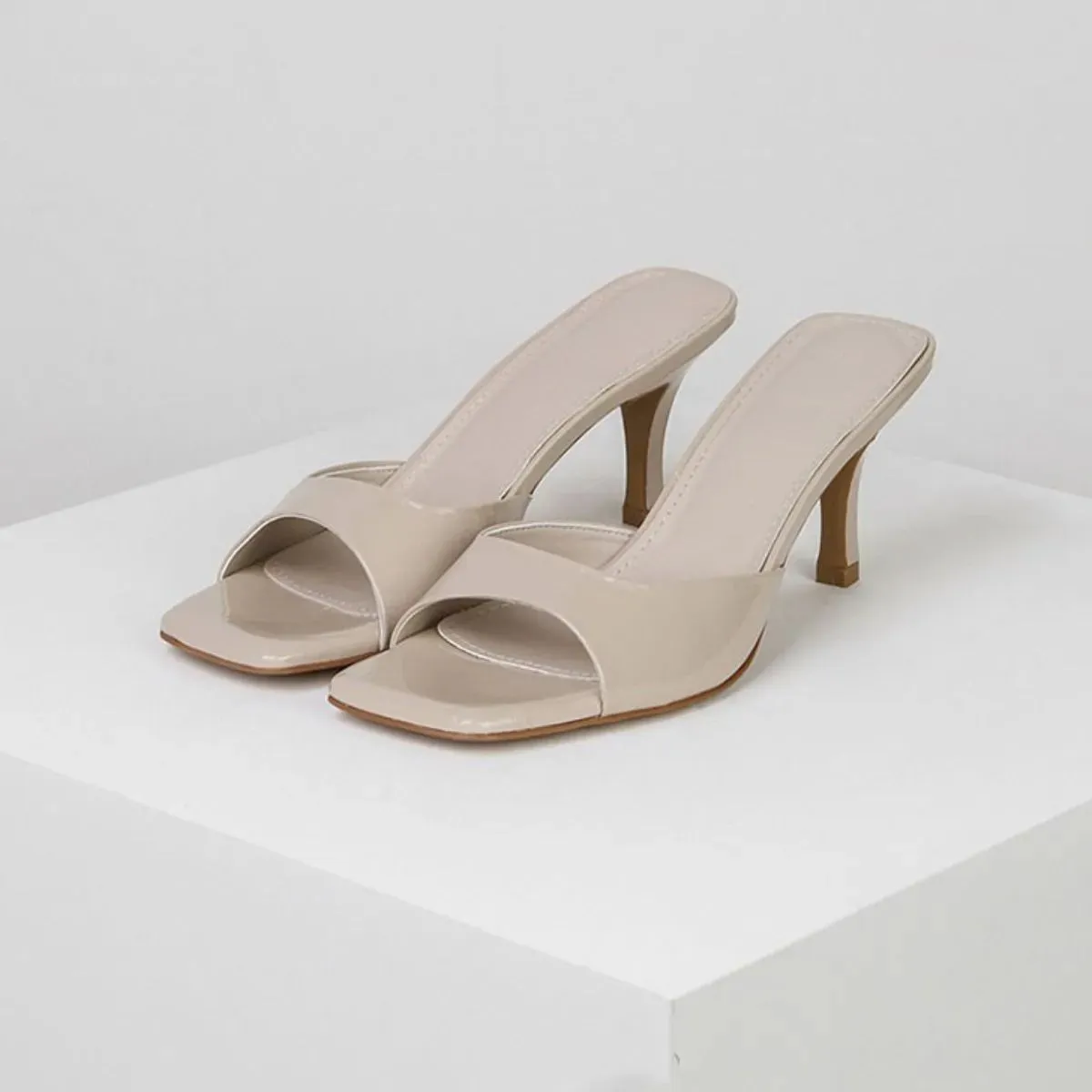 Open Toe Kitten Heels Sandals