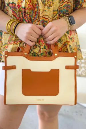 Orange Rachel Zoe Structured Tote Bag