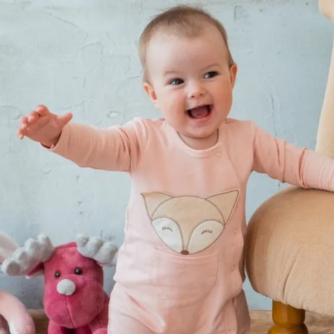 Organic Babywear: Long Sleeve Footless Romper for Girls