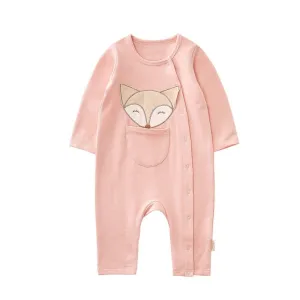 Organic Babywear: Long Sleeve Footless Romper for Girls