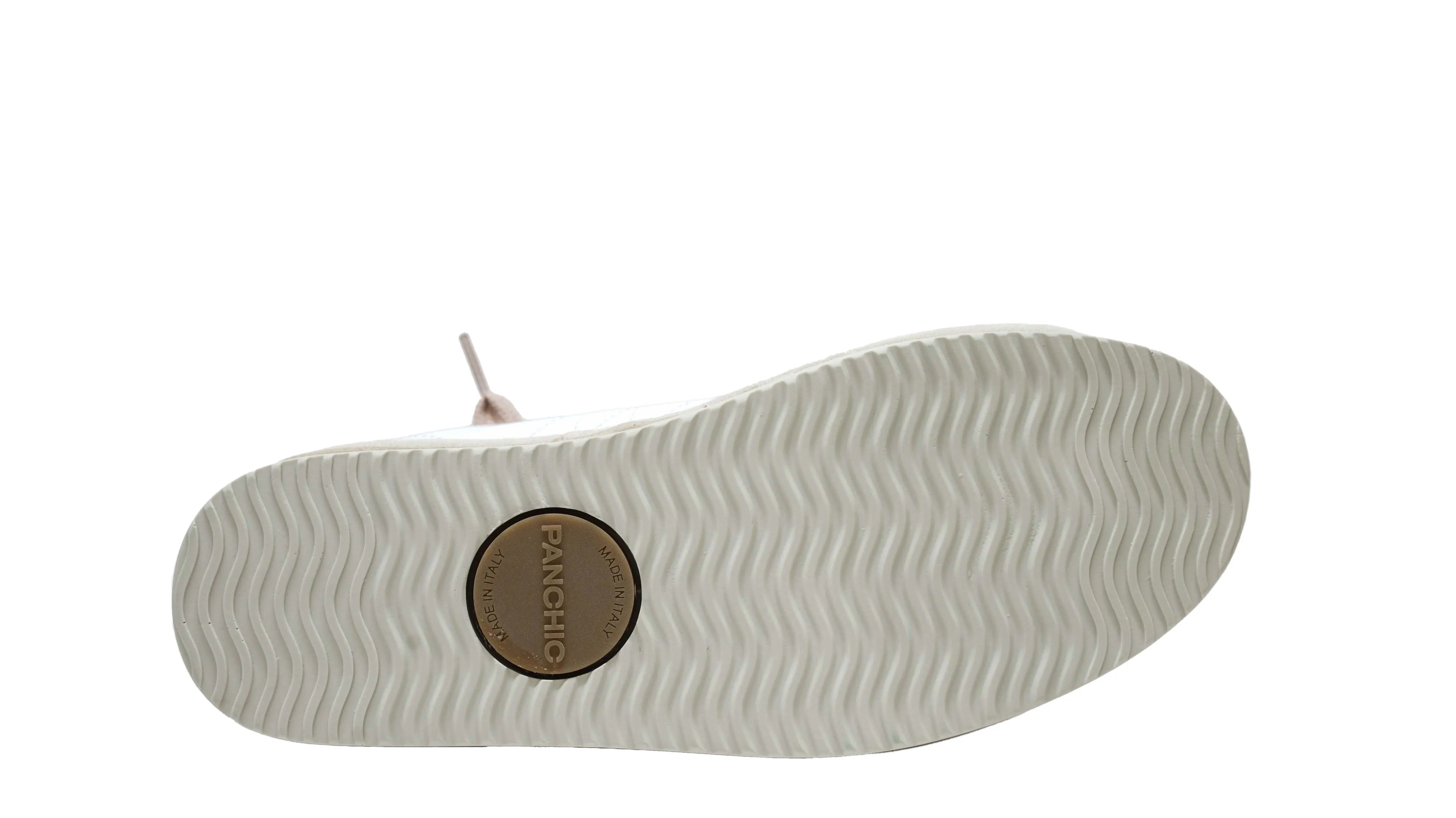 Panchic Women’s White & Rose Leather & Suede Sneaker W1600