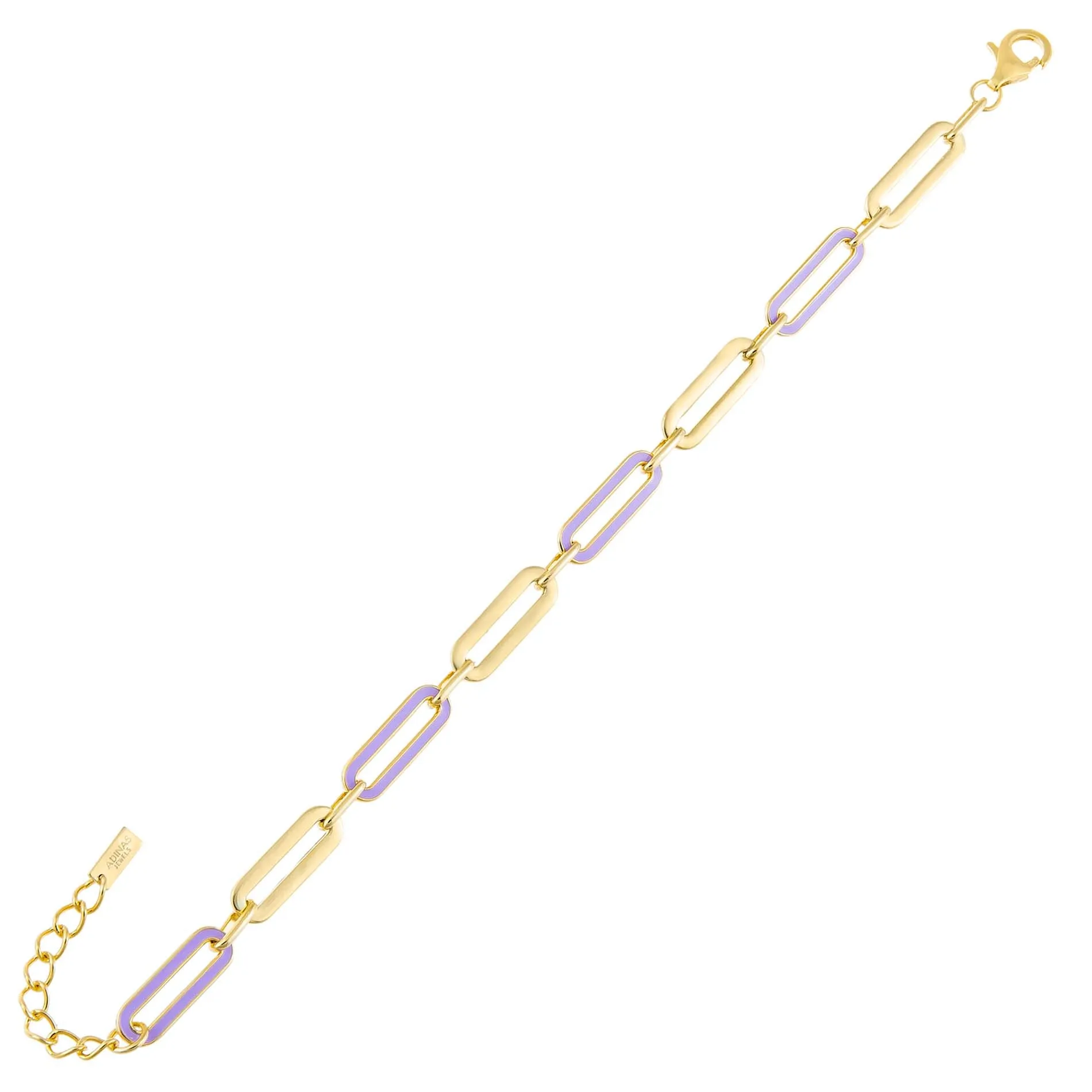 Pastel Enamel Oval Link Bracelet