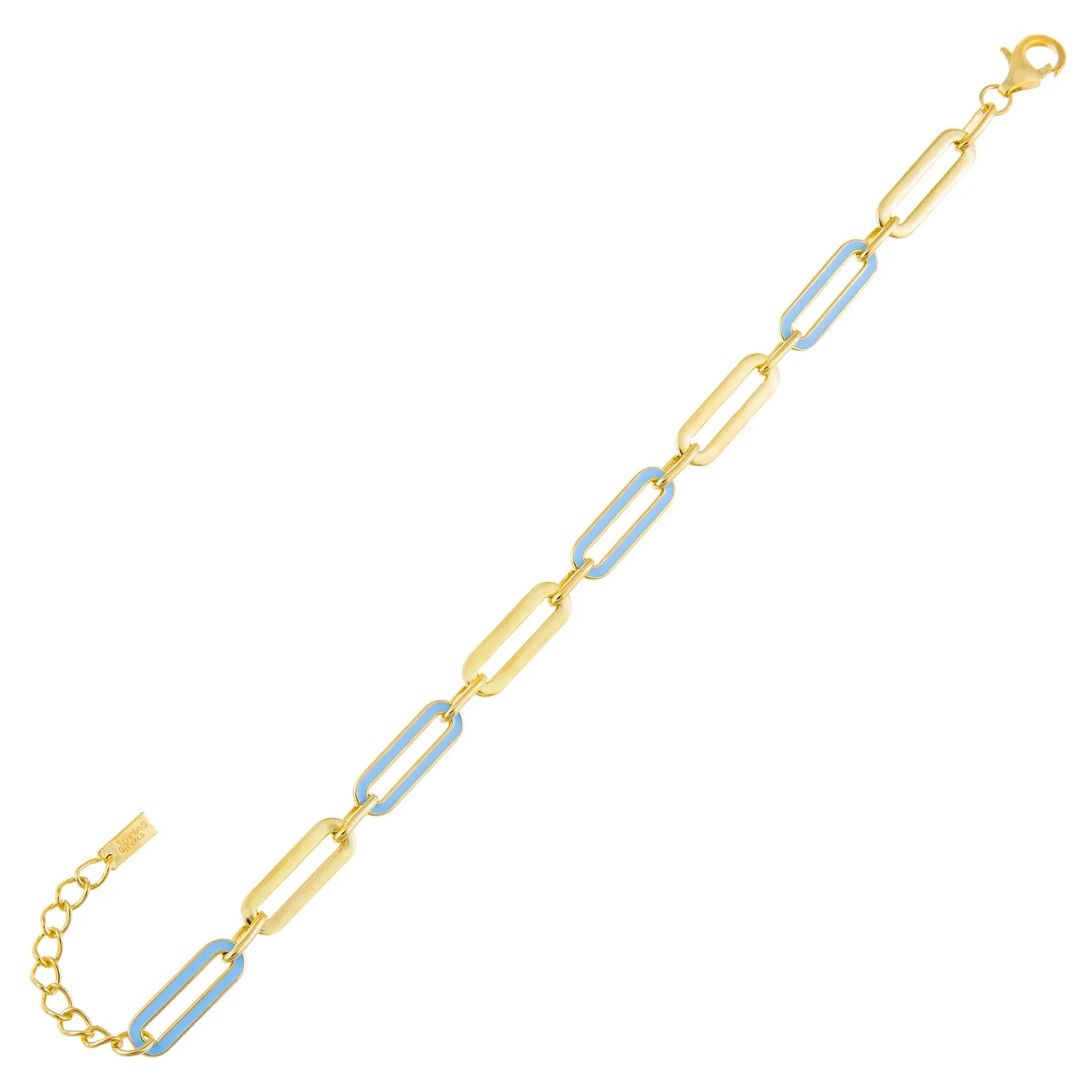 Pastel Enamel Oval Link Bracelet