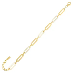 Pastel Enamel Oval Link Bracelet