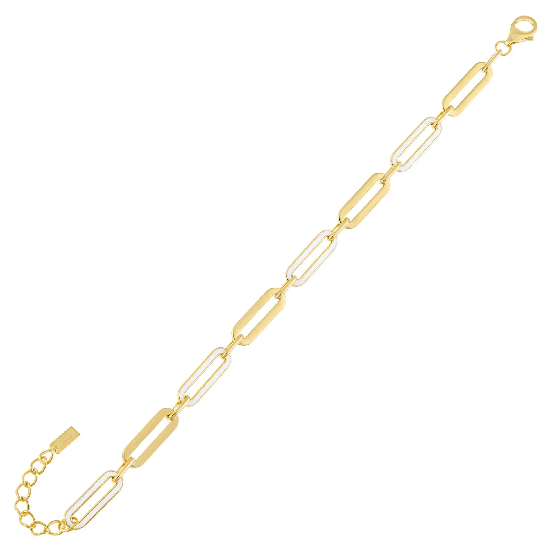 Pastel Enamel Oval Link Bracelet