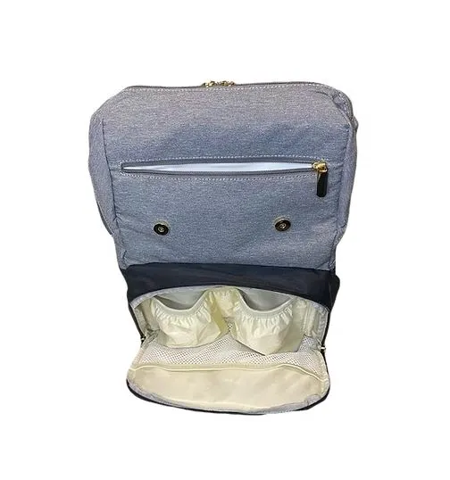 Payton Nappy Backpack: Black/Grey