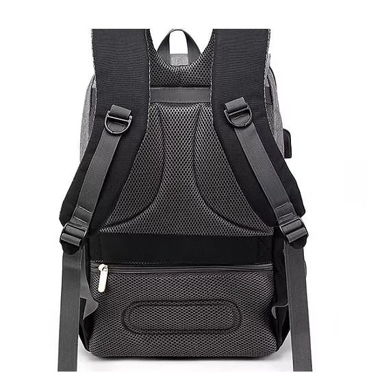 Payton Nappy Backpack: Black/Grey
