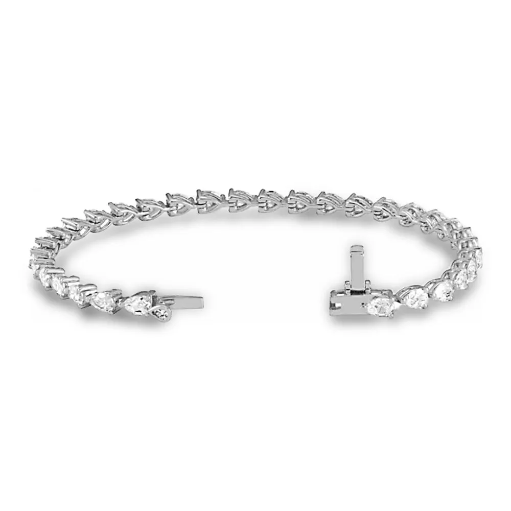 Pear Shape Diamond Tennis Bracelet
