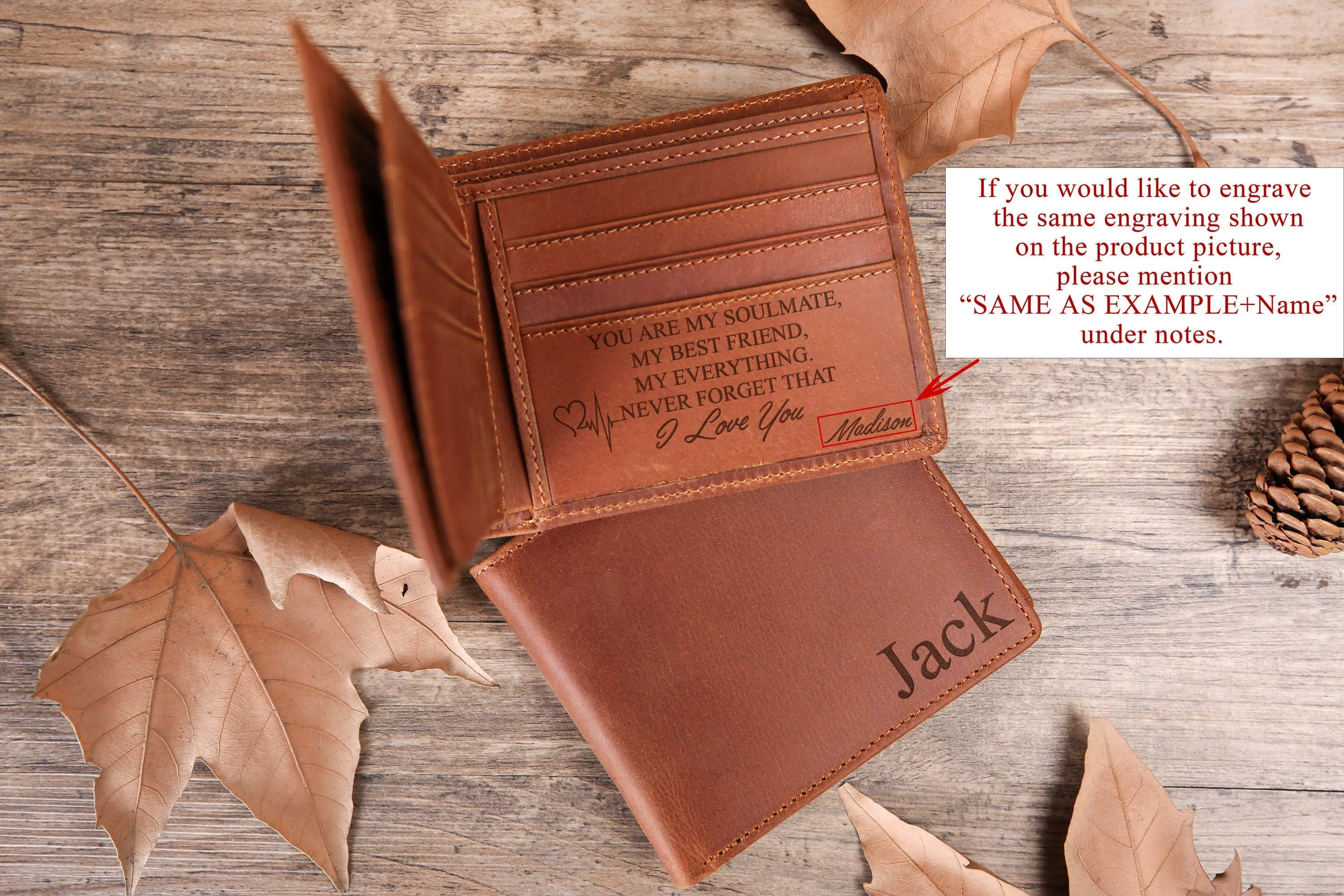 Personalized Leather Wallet Mens Wallet Leather Personalized Wallets for Men gift for Husband gift for Him Personalized Gift for Men Wallet