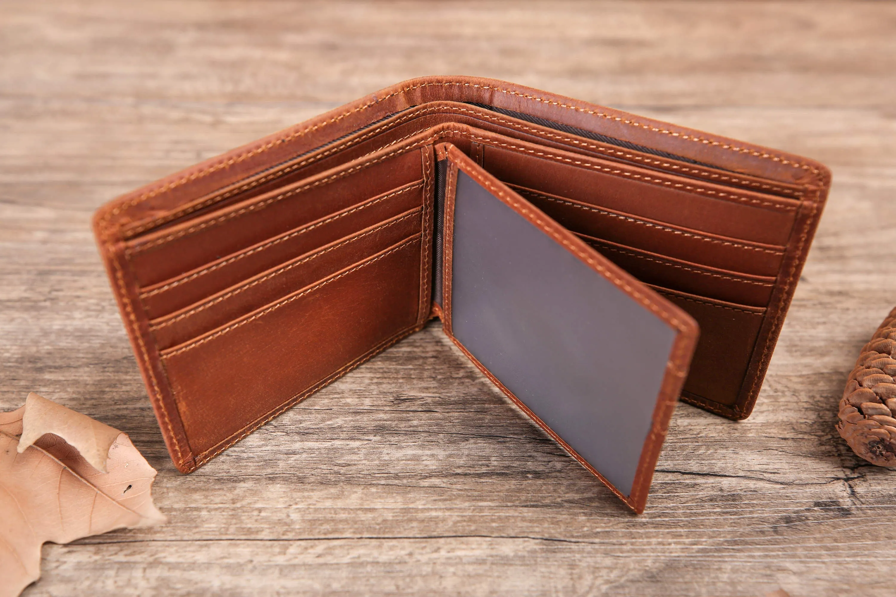 Personalized Leather Wallet Mens Wallet Leather Personalized Wallets for Men gift for Husband gift for Him Personalized Gift for Men Wallet