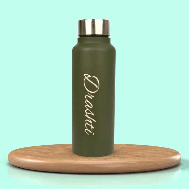 Personalized Men's Combo Wallet & Bottle - Green