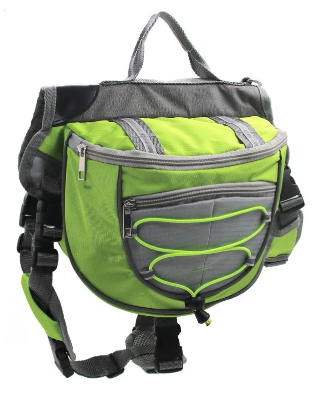 Pet-Friendly Outdoor Backpacks for Small Pets - Soft Nylon Plaid Bags in Green, Orange, and Blue
