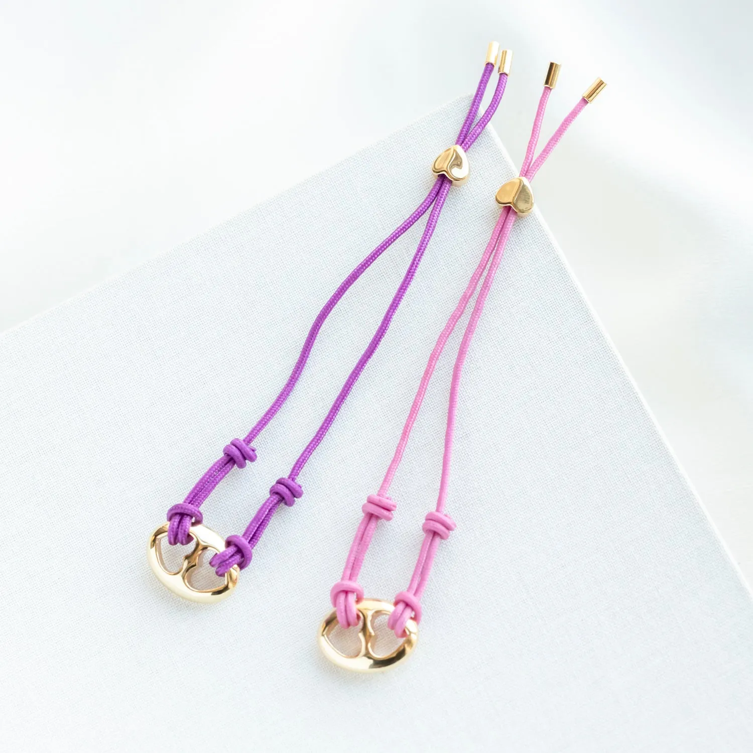 Pink Multi Cord Bracelet Set
