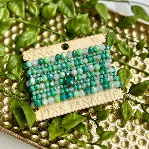 Pink Panache Bracelet Set - Shades of Green