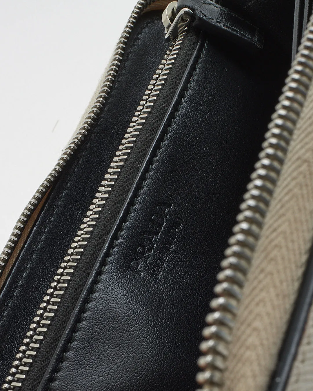 Prada White Leather Logo Zippy Wallet