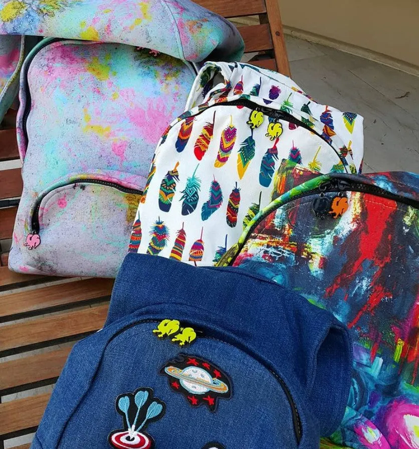 Print Basic - Hooded Backpack - Pollock