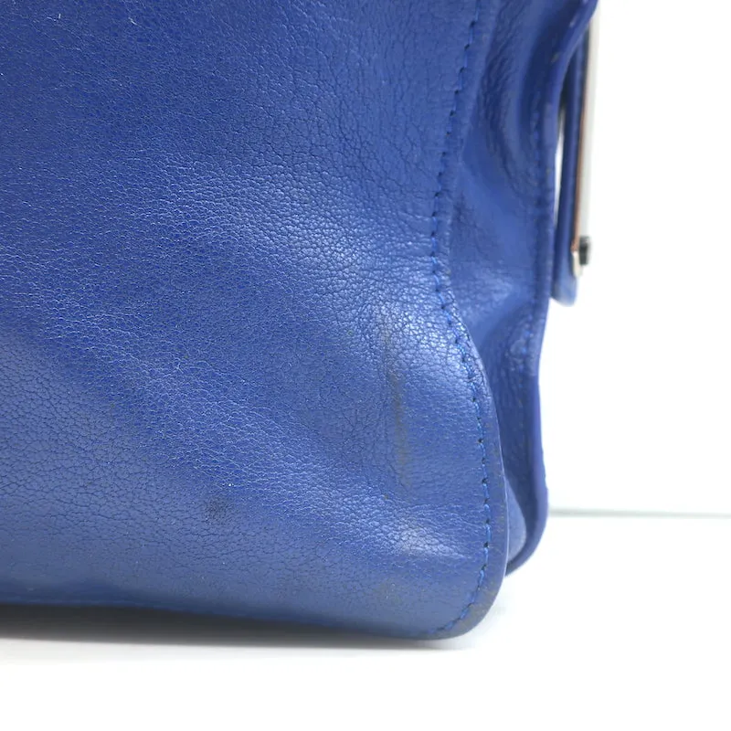 Proenza Schouler PS1 Medium Satchel Cobalt Blue Leather Crossbody Bag