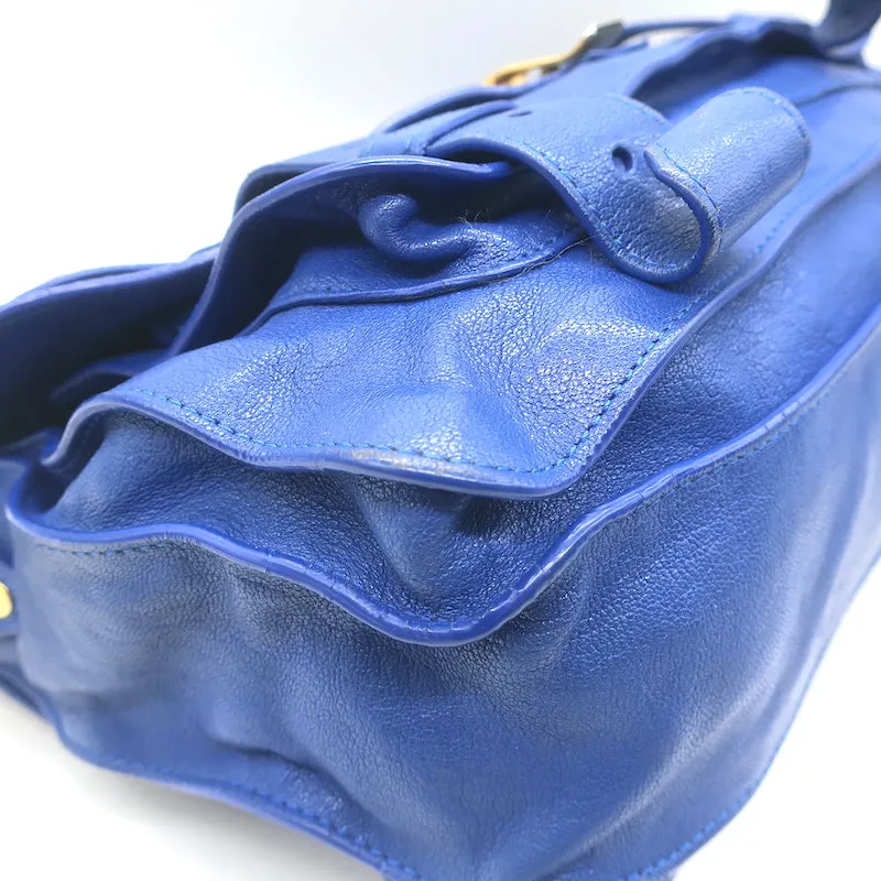 Proenza Schouler PS1 Medium Satchel Cobalt Blue Leather Crossbody Bag