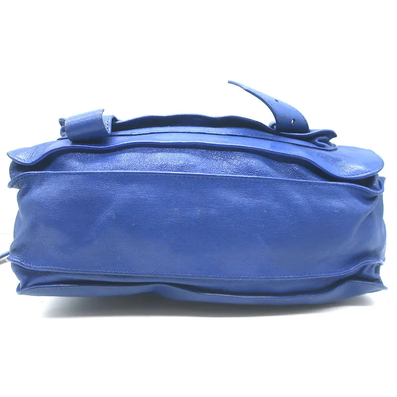 Proenza Schouler PS1 Medium Satchel Cobalt Blue Leather Crossbody Bag