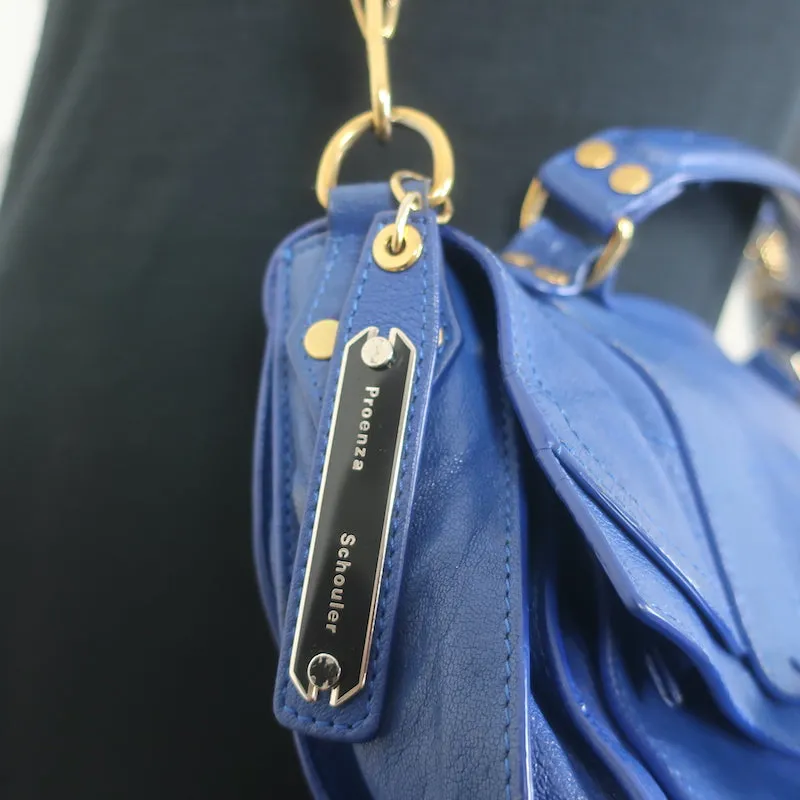 Proenza Schouler PS1 Medium Satchel Cobalt Blue Leather Crossbody Bag