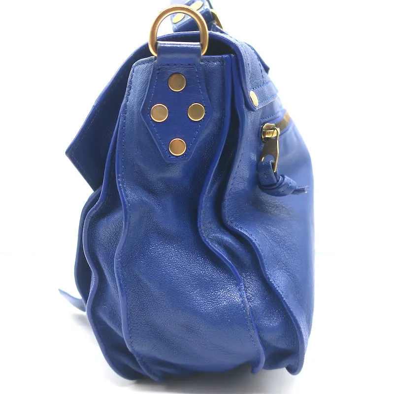 Proenza Schouler PS1 Medium Satchel Cobalt Blue Leather Crossbody Bag