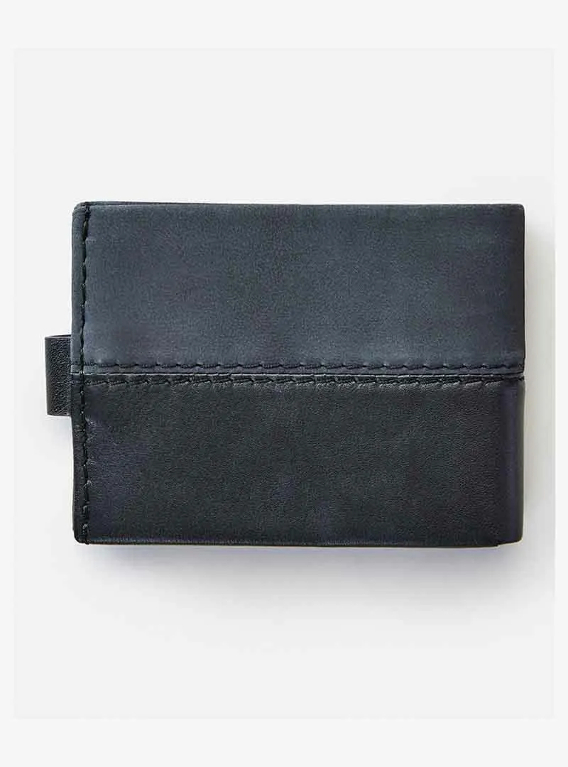 Pump Clip RFID Day Leather Wallet - Black
