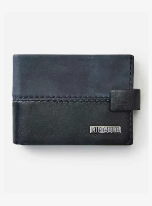 Pump Clip RFID Day Leather Wallet - Black