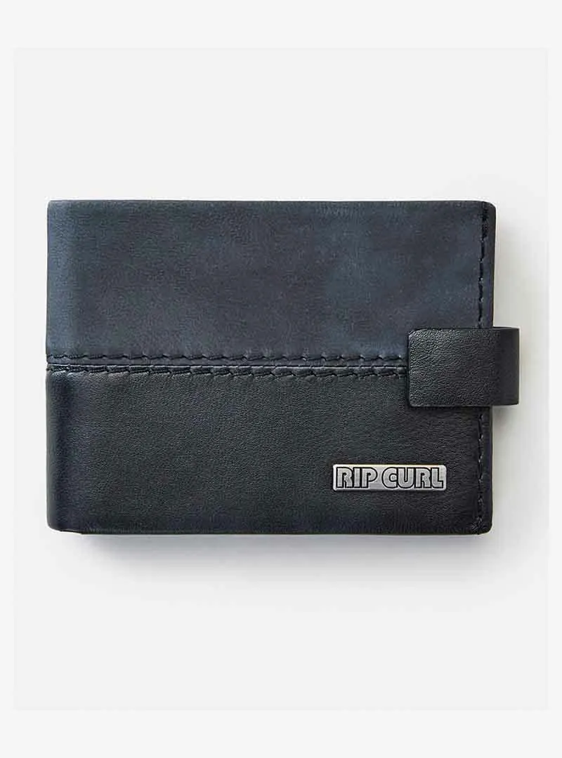 Pump Clip RFID Day Leather Wallet - Black