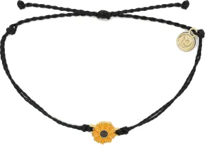 PURA VIDA GOLD ENAMEL SUNFLOWER - BLACK