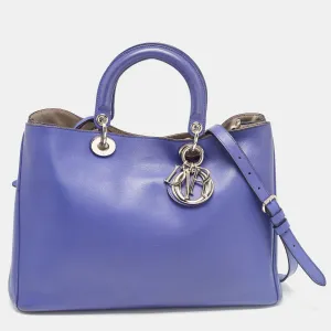 Purple Leather Large Diorissimo Shopper Tote