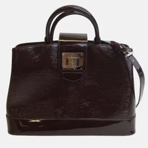 Purple/Brown Epi Leather Mirabeau Satchel