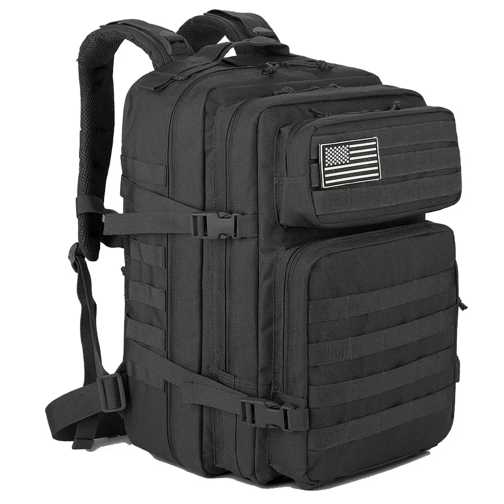 QT&QY Tactical Backpacks Outdoor 45L Large Capacity Man 3 Days Molle Hking Bags For Outdoor Trekking Camping Backpack