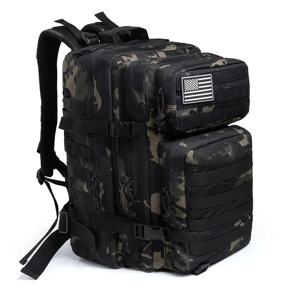QT&QY Tactical Backpacks Outdoor 45L Large Capacity Man 3 Days Molle Hking Bags For Outdoor Trekking Camping Backpack
