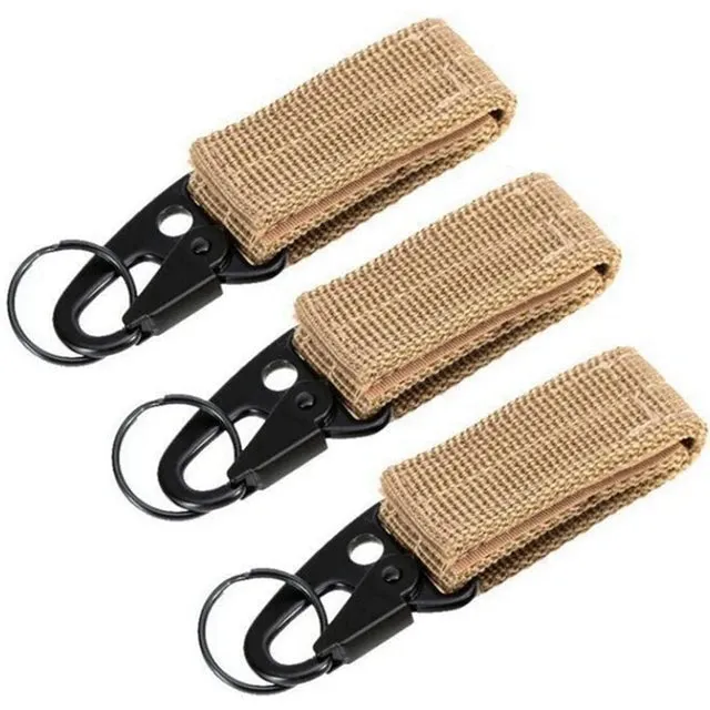 "Essential 3-Piece Tactical Belt Keeper Set with Key Clip: Secure Your Keys with Ease"