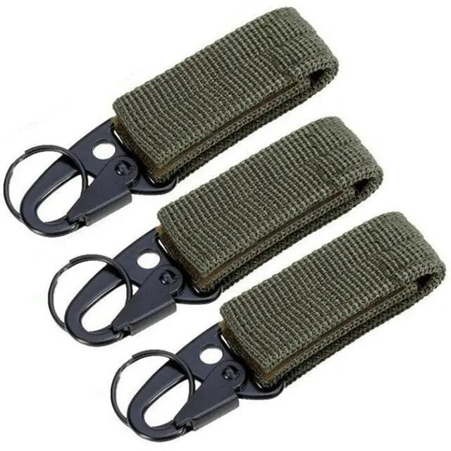 "Essential 3-Piece Tactical Belt Keeper Set with Key Clip: Secure Your Keys with Ease"