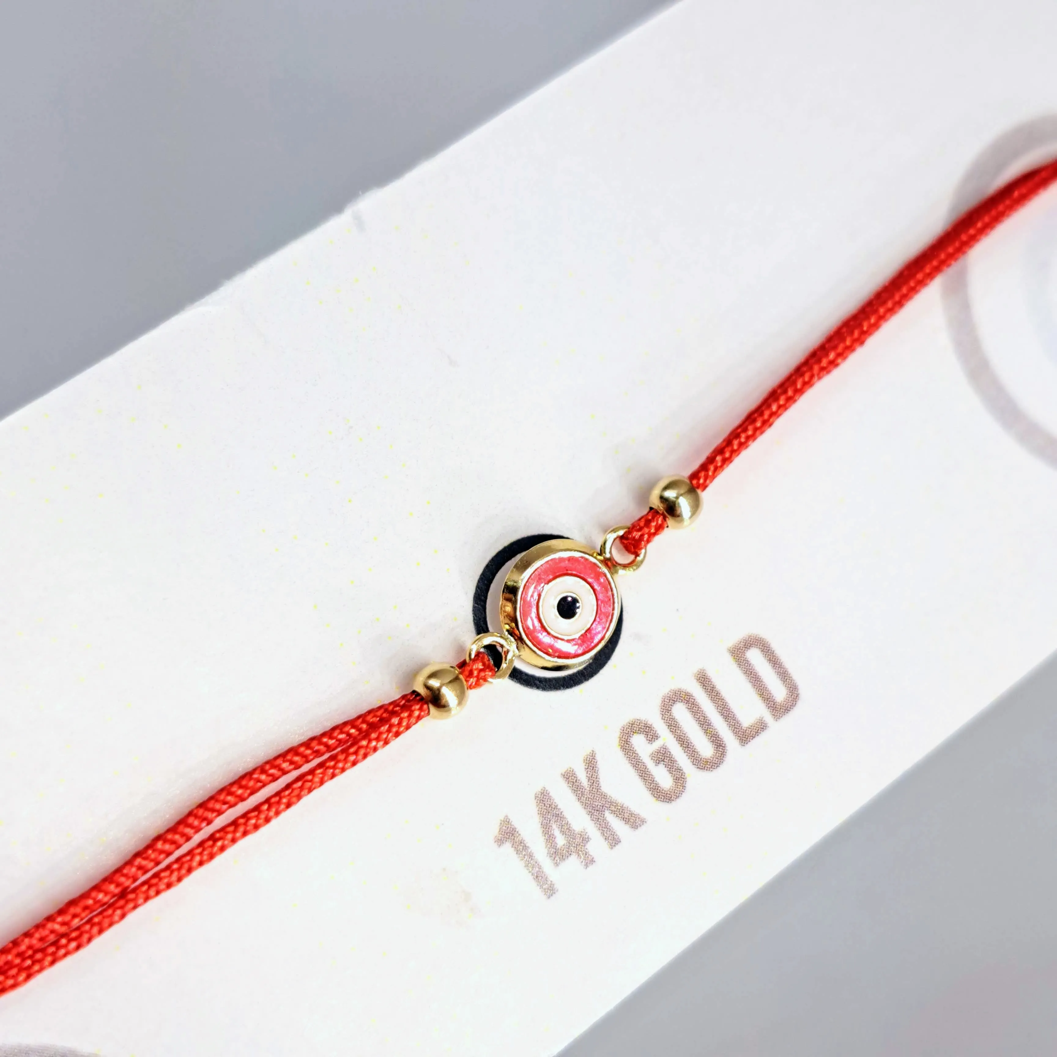 "Good Vibes!" Adj. Sz Bracelets - (5 Styles!) 14K Gold, Enamel, Poly-Silk