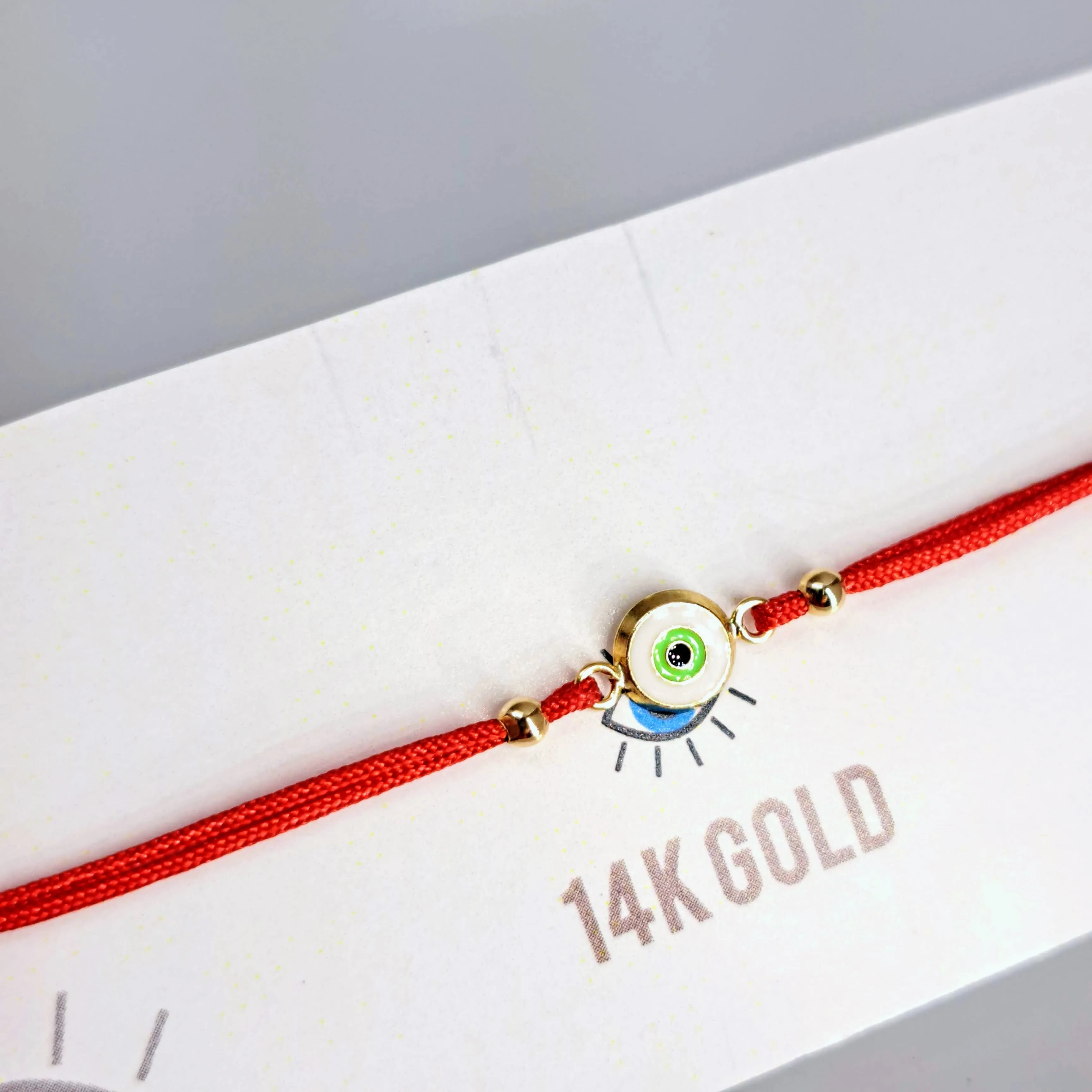 "Good Vibes!" Adj. Sz Bracelets - (5 Styles!) 14K Gold, Enamel, Poly-Silk