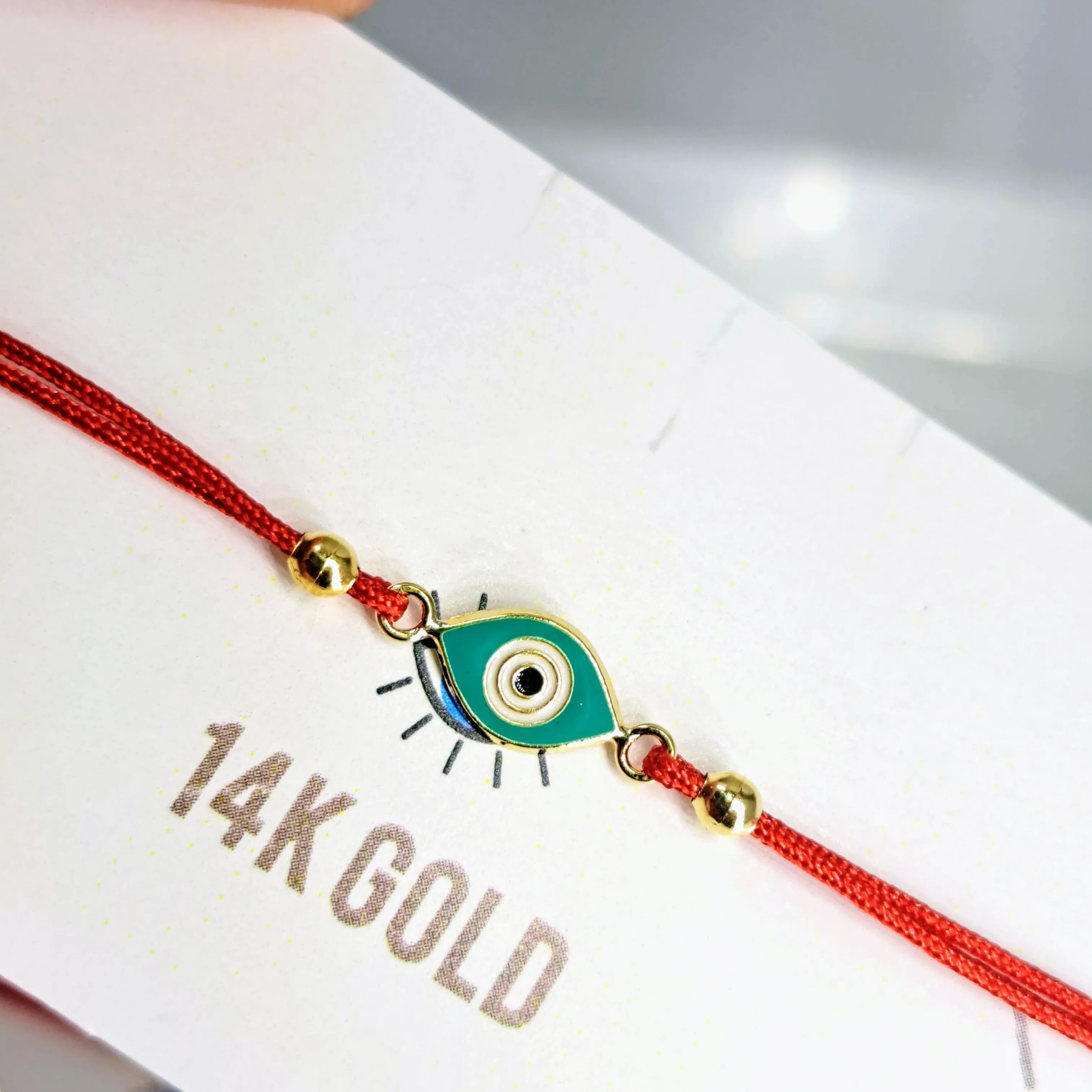 "Good Vibes!" Adj. Sz Bracelets - (5 Styles!) 14K Gold, Enamel, Poly-Silk