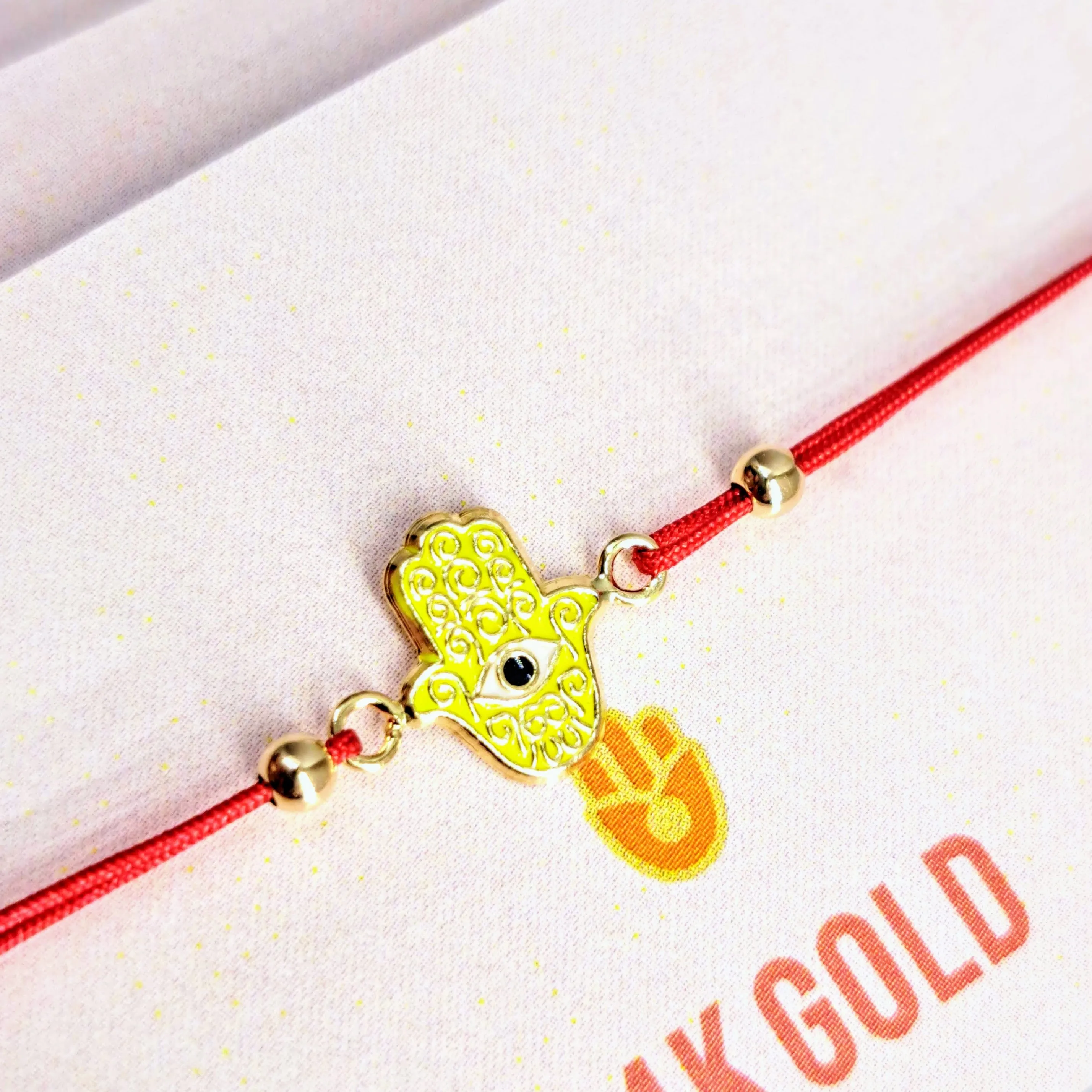 "Good Vibes!" Adj. Sz Bracelets - (5 Styles!) 14K Gold, Enamel, Poly-Silk