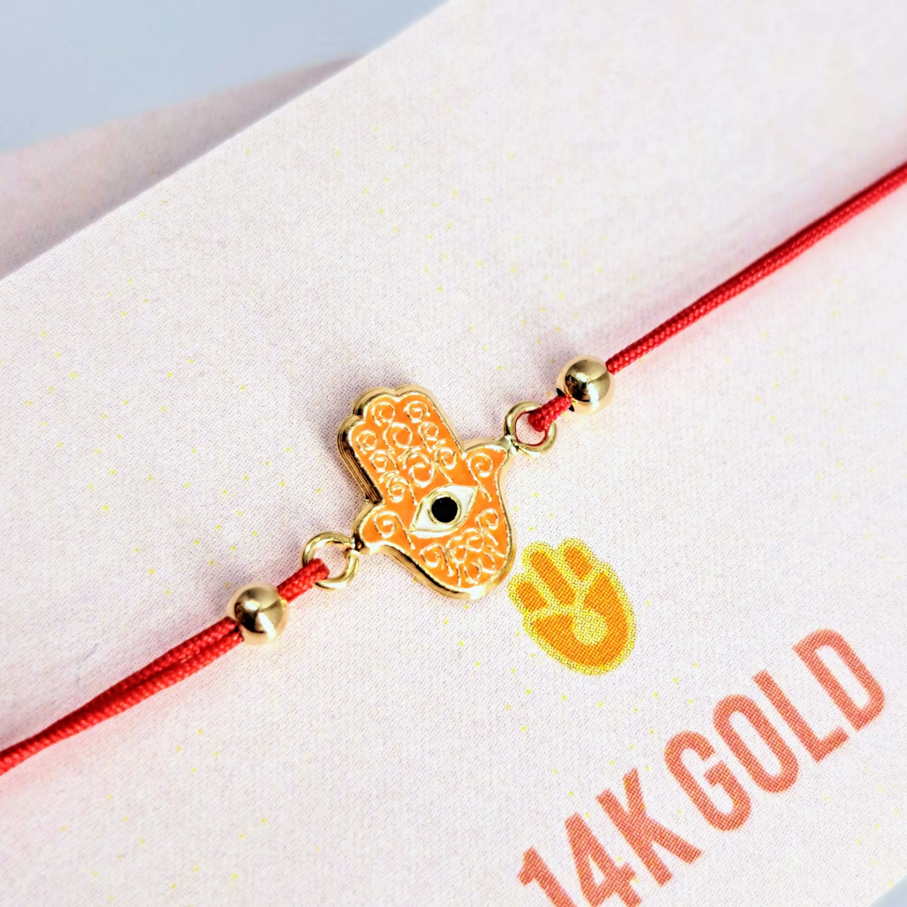 "Good Vibes!" Adj. Sz Bracelets - (5 Styles!) 14K Gold, Enamel, Poly-Silk