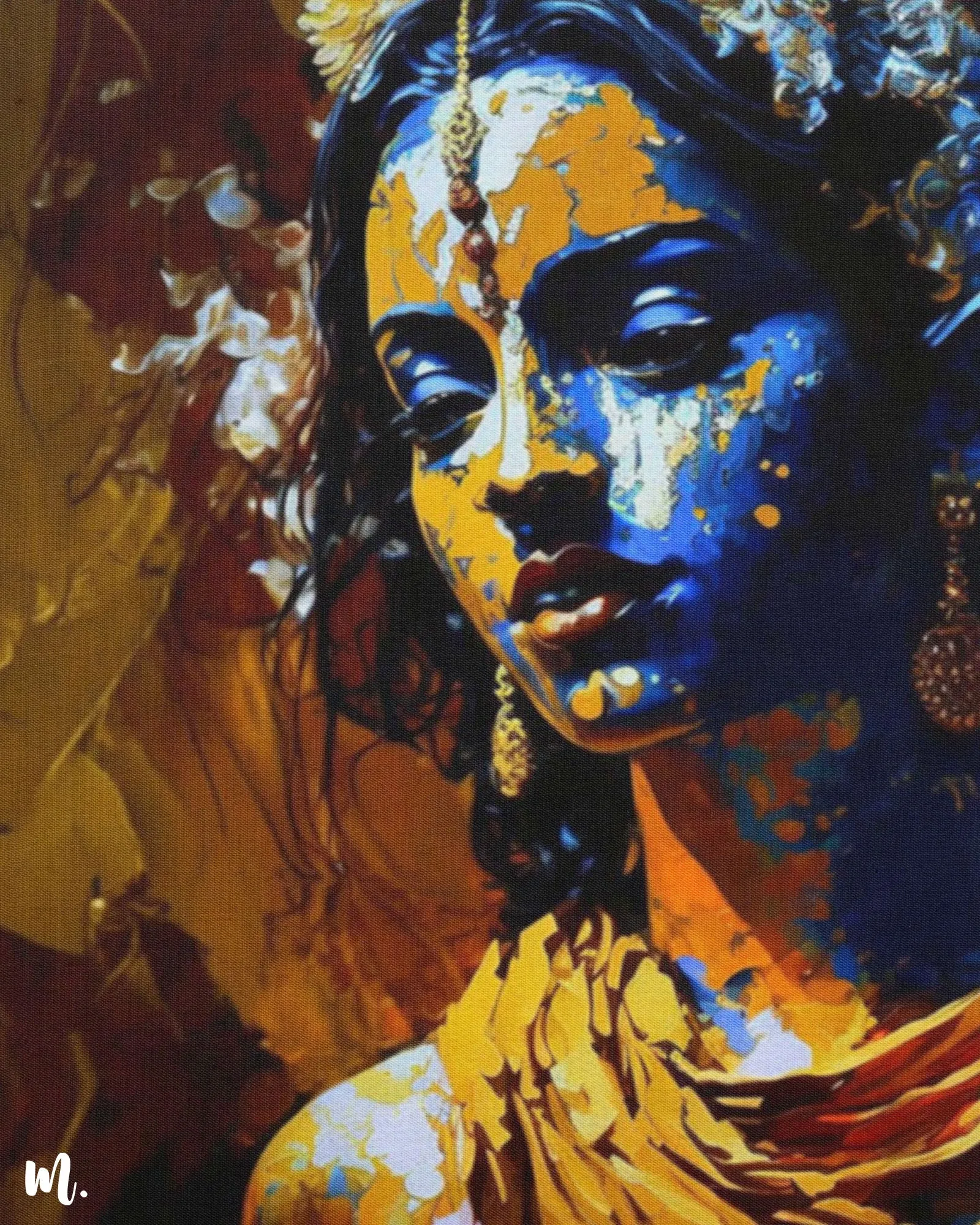 Radha in Krishna's Hue modern art canvas