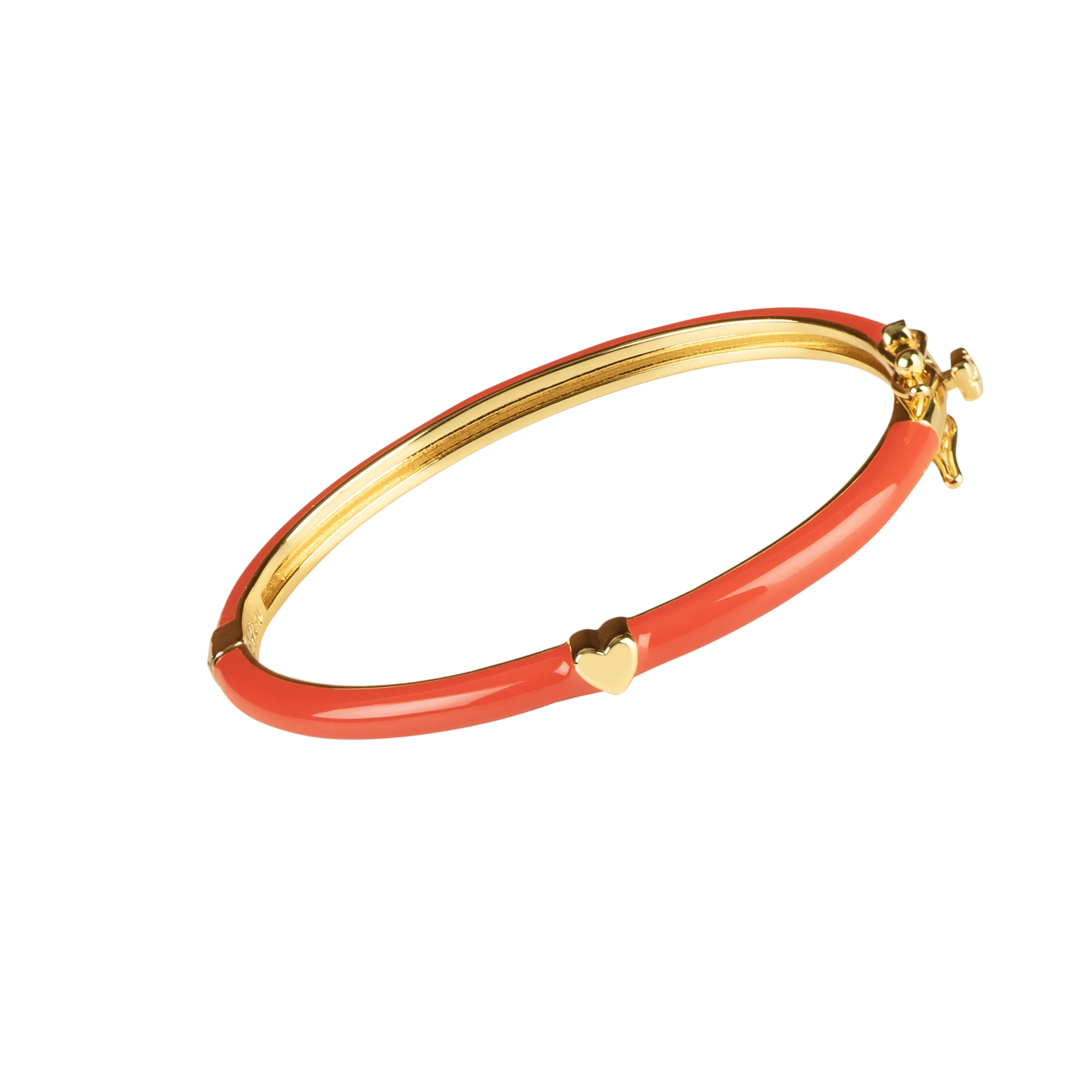 RED BANGLE WITH GOLD HEART