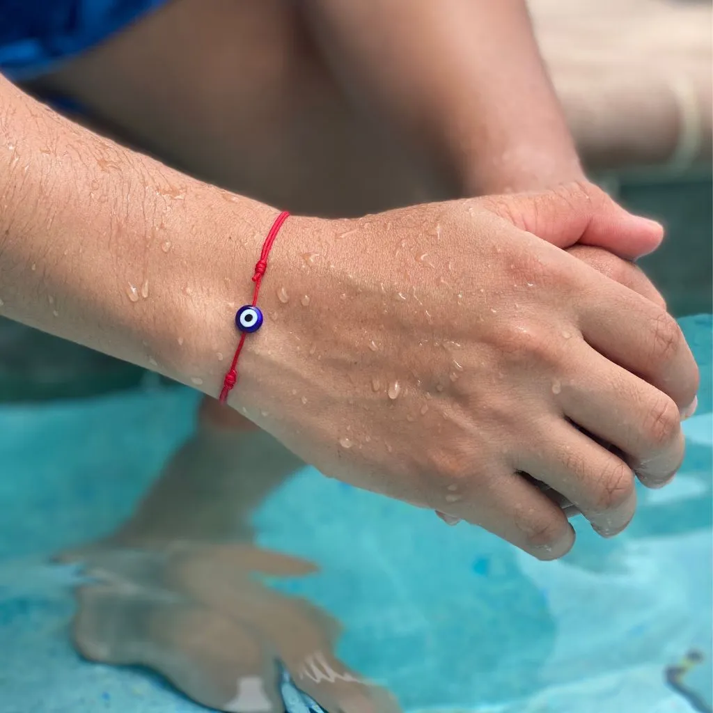 Red Evil Eye Bracelet Set - Talisman for Luck