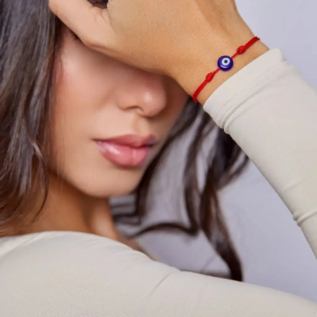 Red Evil Eye Bracelet Set - Talisman for Luck